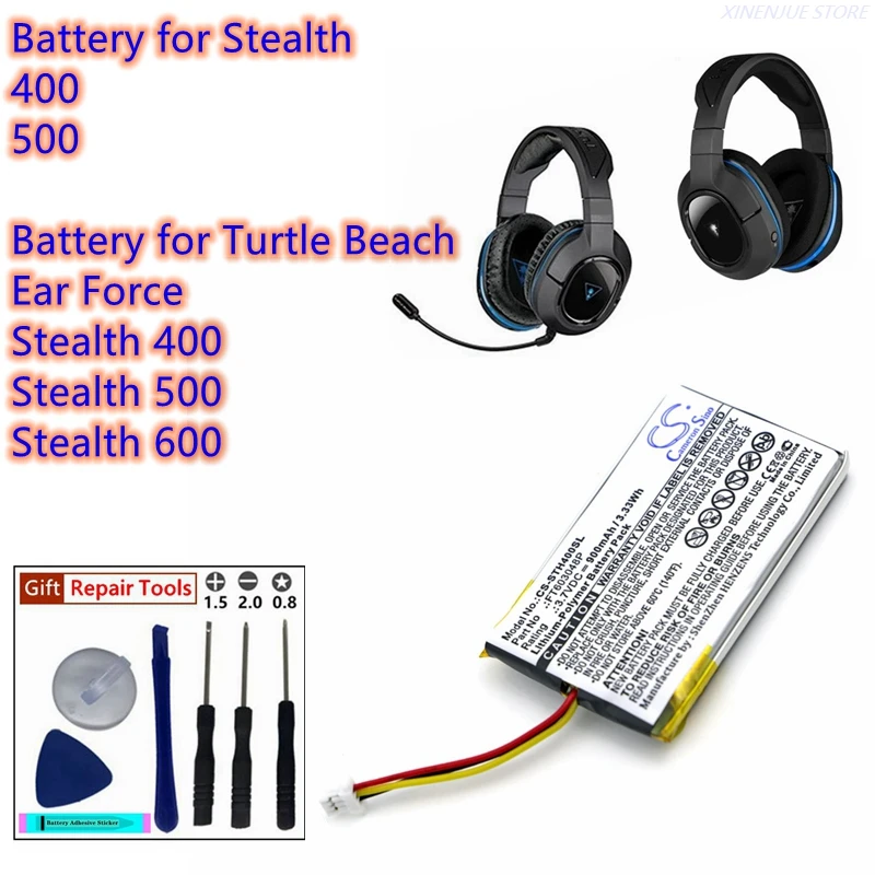 Wireless Headset Battery 3.7V/900mAh FT603048P for Turtle Beach Ear