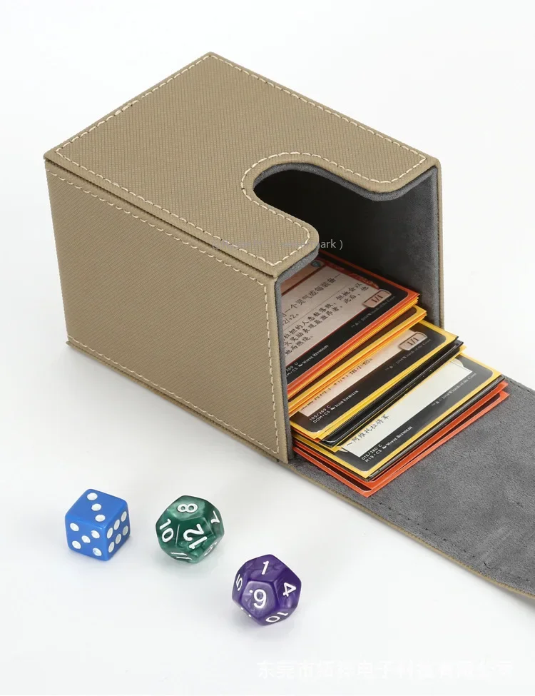 Sammelkarten-Aufbewahrungsbox für 100 + einärmelige Karten mit 2 Trennwänden, Kommandant-Deckbox, kompatibel mit Mtg-Kartenetui – Detail 7