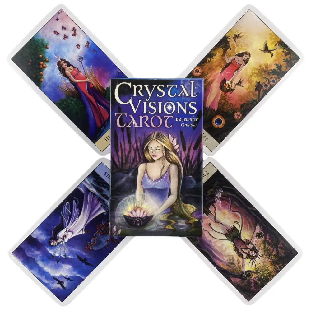 

Crystal Visions Tarot Cards A 79 Deck Oracle English Divination Edition Borad Playing Games