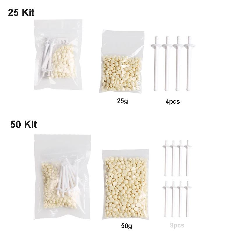 Portable Nose Wax Kit 25g/50g for Men and Women Nail Waxing Hair Removal Wax Kit Nail Cleaning Nose Clipper Beauty Nose Wax Kit