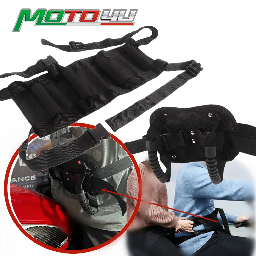 

Universal Motorcycle ATV Grab Handle Armrest Back Seat Safety Motorbike Seat Strap Handle Non-slip Strap Protection