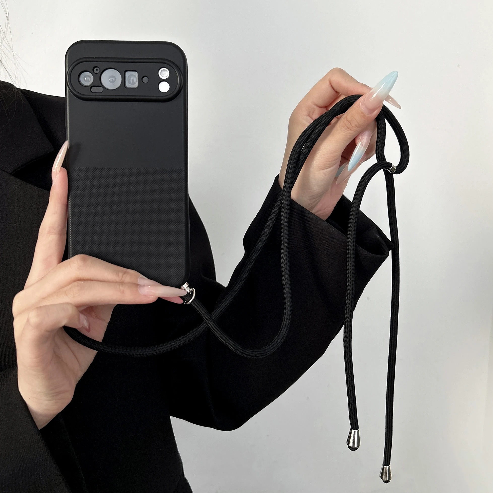 Chic Polka Dot Crossbody Lanyard Phone Case with Strap