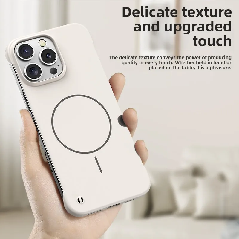 Ultra Slim Frameless Magnetic Wireless Charger-Compatible Phone Case