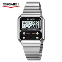 SKMEI 2448 Business Men's Retro Luxury Digital Electronic Watch Student Waterproof High end Watch Digital Clock reloj hombre