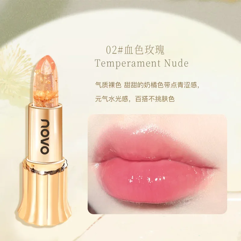 thumbnail image 1 of NOVO Flower Warm Lipstick Moisturizing and moisturizing for a long time, Non-fading, whitening and discolored lipstick, 1 of 5