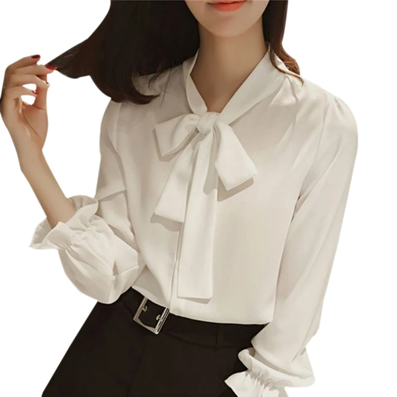 Blusa De Manga Larga Para Niña De Gasa - Cuello Con Volantes, Diseño Holgado Y Bonito - Informal Y Cómoda
