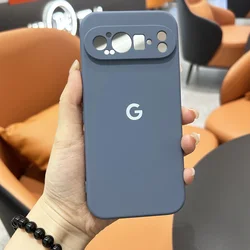 Liquid Silicone Shockproof Plain Case - Soft Protective Cover for Pixel 9Pro (Gray)