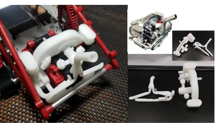 ラジコンオフロードバギー用3Dプリントエンジン,タミヤ1/10用