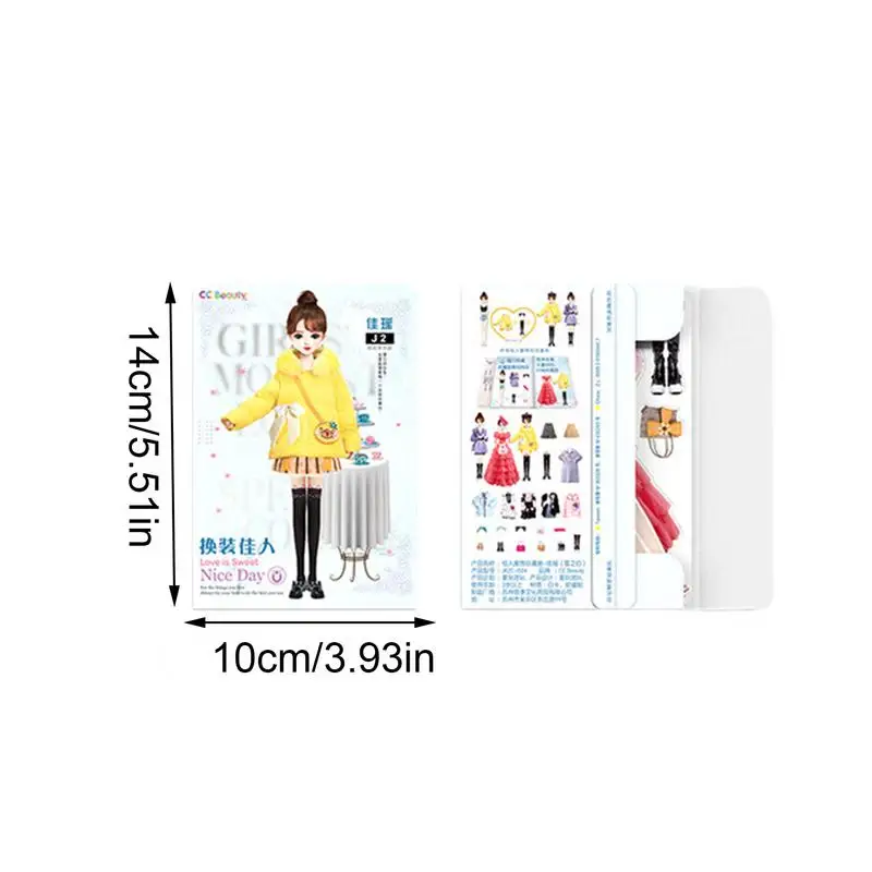 Magnetic Princess Paper Dolls Cutouts Pretend Play Outfit Magnet Clothes Puzzles For Birthday gifts
