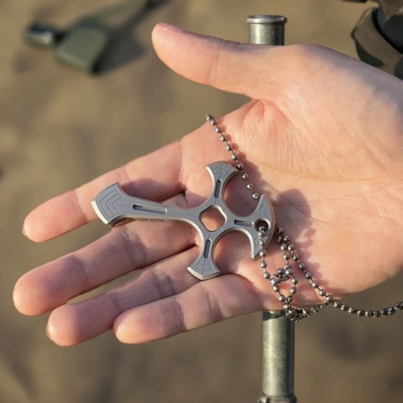 Cross Necklace For Men Self Defense Keychain Accessories With