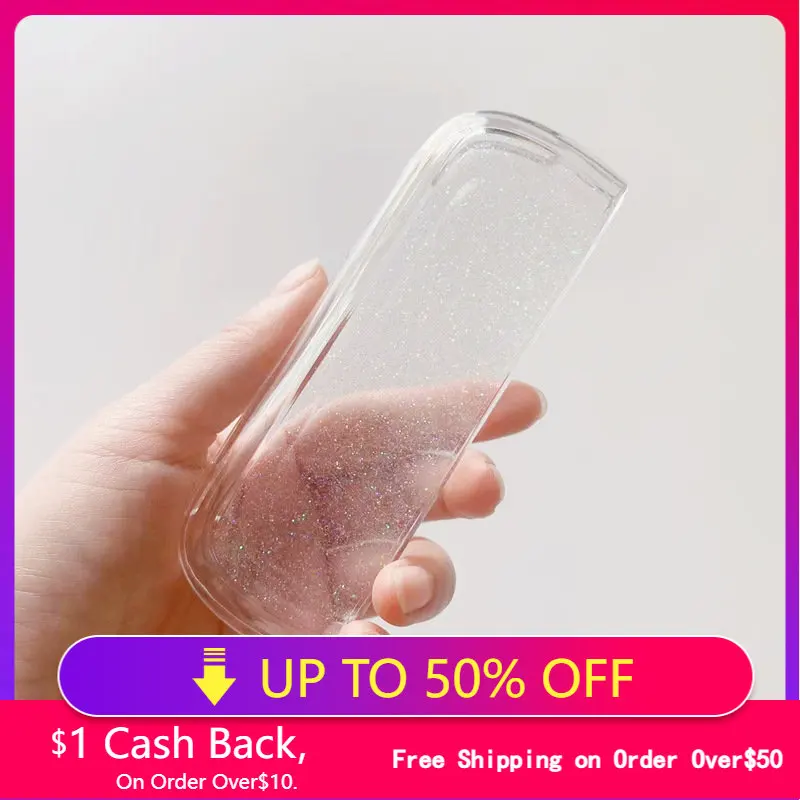 

Suitable for Iqos Iluma Case Gold Foil Glitter Powder Shell Transmittance Protective Cover Glitter Transparent Sleeve for Iqos4