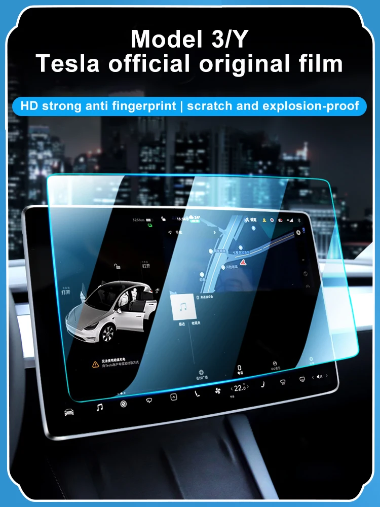 Tempered Glass Screen Protector For Tesla Model 3 Y 2022 2021 2020 Center Control Accessorie