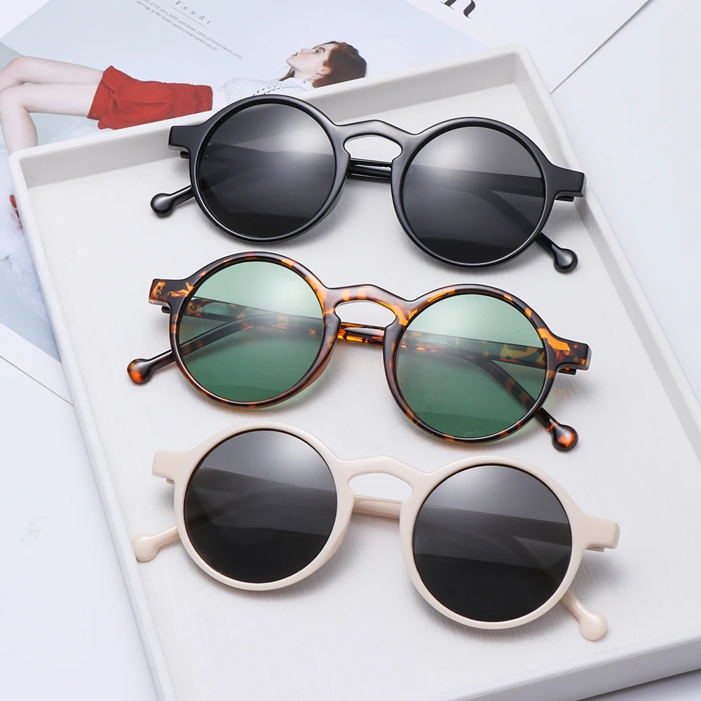 1PC Unisex Fashion Retro Round Sunglasses Brand Designer - Image 2