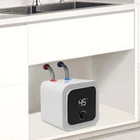 Mini chauffe-eau électrique carré 1500W, 8l, sortie supérieure, pression 0,75mpa, écran LCD avec Valve de sécurité pour éviers, cuisines 2