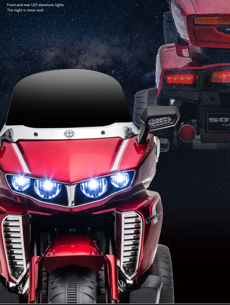 New Multi-Function Kids Electric 3 Wheel Bike Motorcycle Charging Kids 23 Undefined