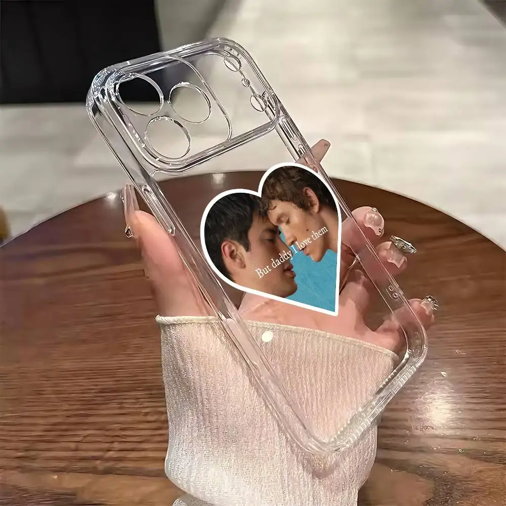 Sleek Transparent Heated Phone Case with Hot Rivalry Design