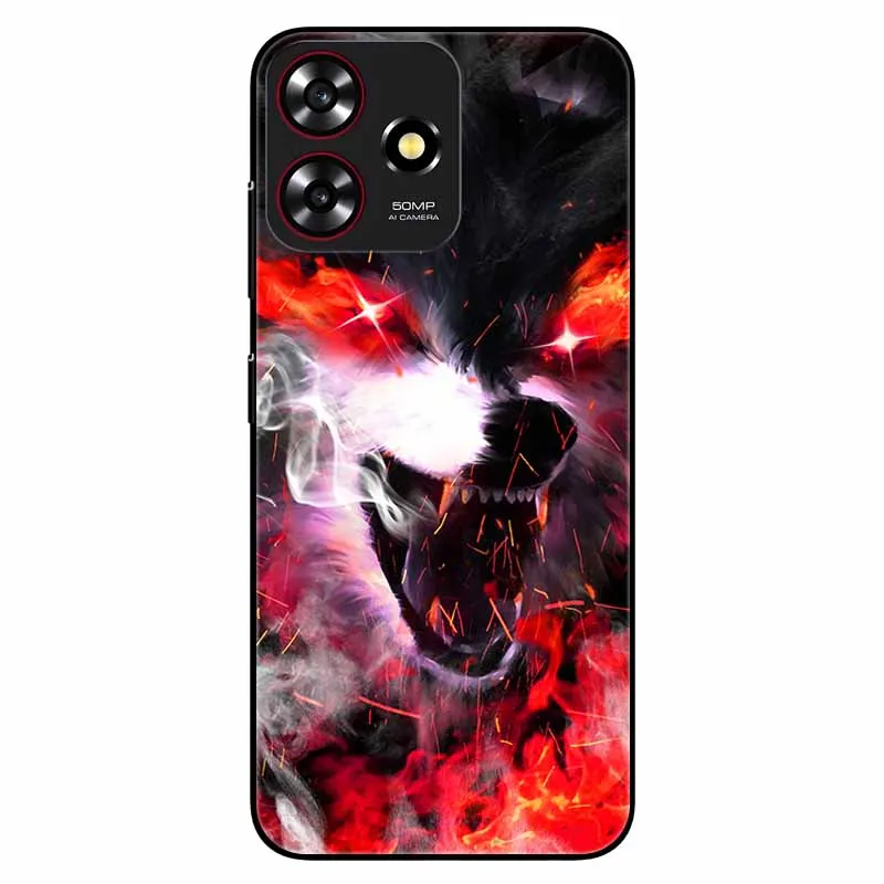 Leder Flip Case Für ZTE Blade A75 4G – Mit Kartenfach, Magnetverschluss, Motiv Katze/Tiger
