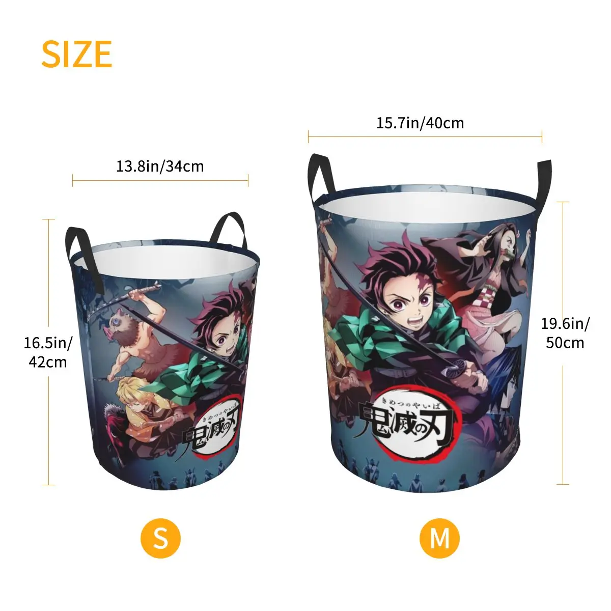 Custom Tanjiro Kimetsu No Yaiba Manga Laundry Basket Collapsible Clothes Storage Bin Kimestu No Yaiba Anime Manga Baby Hamper 6