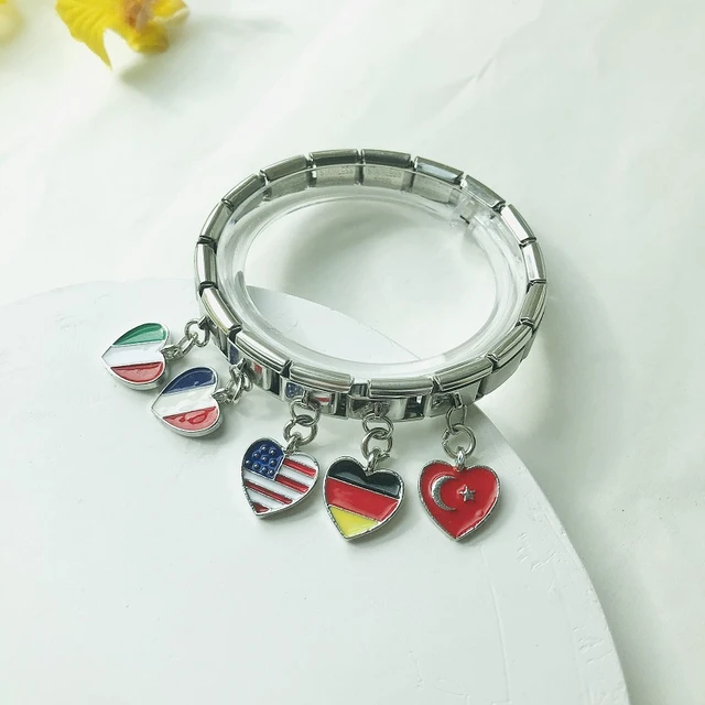 Stainless Steel Jewelry Making  Italian Charm Bracelet Charms - Heart Eye  Charm Fit - Aliexpress