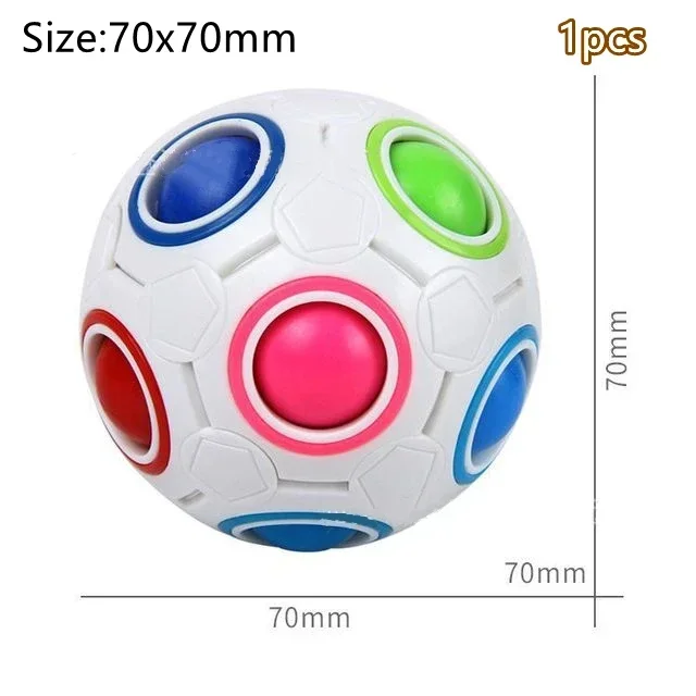Sensory Toys Bean AntiStress Stretchy Strings Push It Squishy Chain Pops Cube Rainbow Ball Mini Squeeze Toy For Adults Kids Gift - Bilde 2