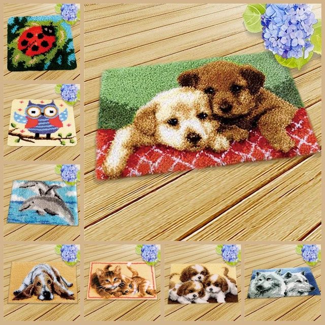 ラッチフックキット ラグ 女の子と犬のラッチフッククッションキット アニメ風景ラグ作成キット Diyクラフトラッチフックラグセット ラッチフックキット  ラグ 女の子と犬のラッチフッククッションキット アニメ風景 DIY ラッチ ラッチフックキット ラグ チワワ犬動物 ... ラッチフックキット ラグ ボーダーコリー動物ラッチフックラグキット 犬と花ラッチフックラグセット カーペットロックフックラッチセット