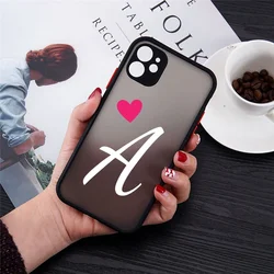 Personalized Love Heart Couples Silicone Phone Case Cover for iPhone 11 (-1)