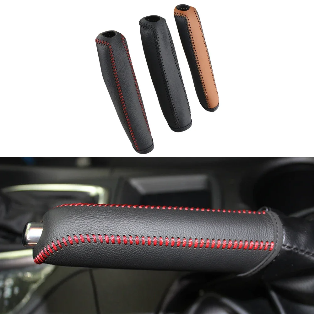 Leather Car Handbrake Hand Brake Cover for Mazda 3 Axela Atenza CX-5 CX3 CX-3 CX5 2015 AT Accessories