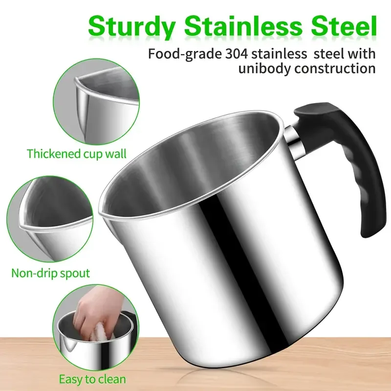 Candle Wax Boiler Melting Pot Candle Making Supplies Candle Making Pouring Pot With Handle 1pc
