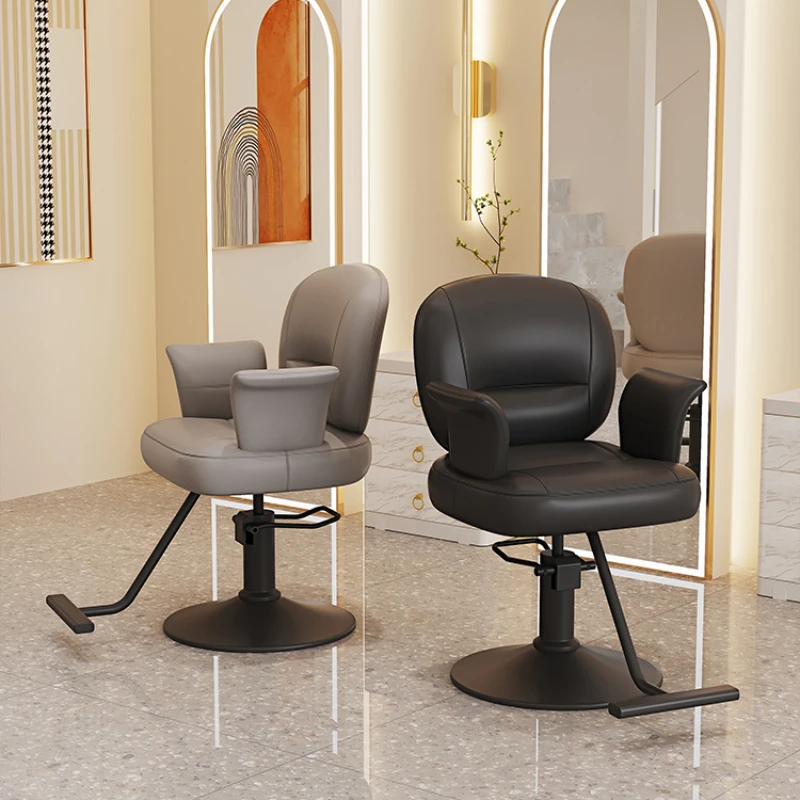 

Beauty Comfort Barber Chair Handrail Modern Hair Stylist Salon Chair Makeup Swivel Sgabello Estetista Salon Furniture HD50BC