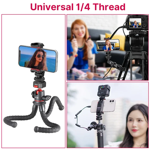 Ulanzi ST-06S 360° Universal Phone Clip Holder, Tripod Mount Adapter 3