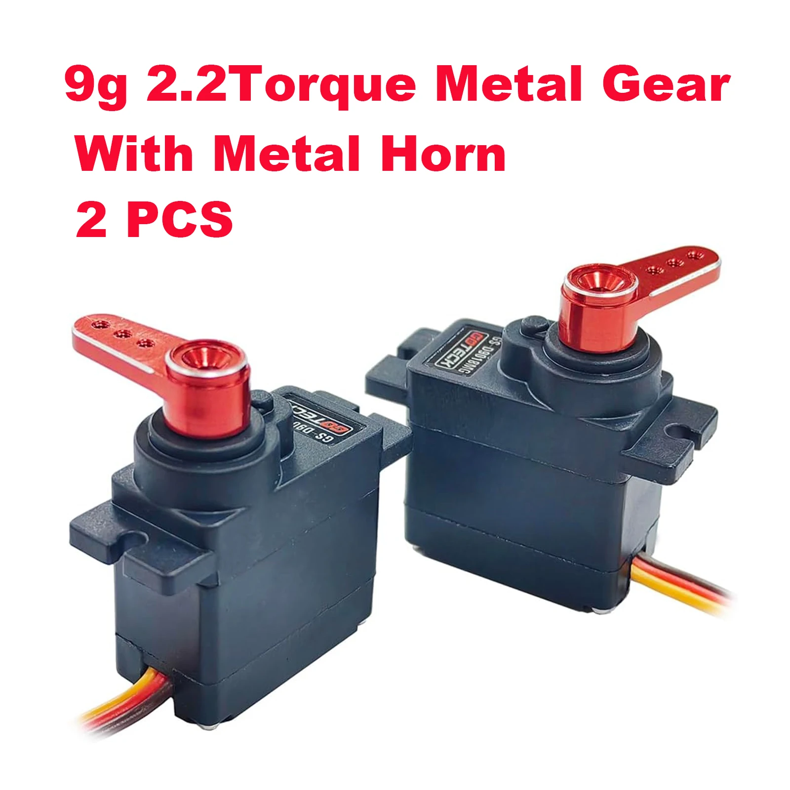 GOTECK 2g 4.3g 5g 9g 17g Digital Servo with Full Metal Gear for RC Car Boat Fixed-Wing and Airplane or Robot 5
