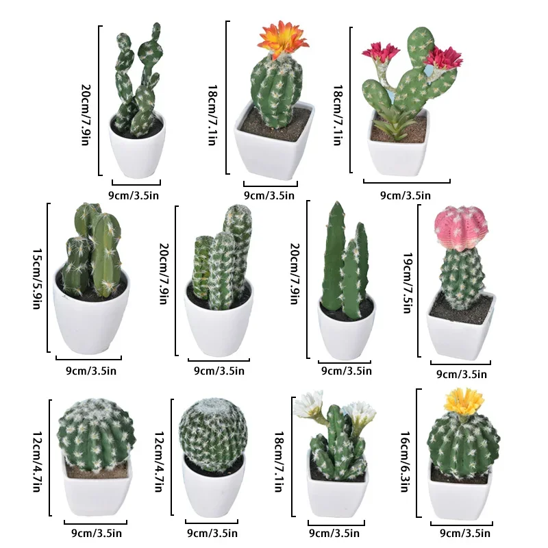 Mini Fake Cactus - Realistic Artificial Succulent Home Decor