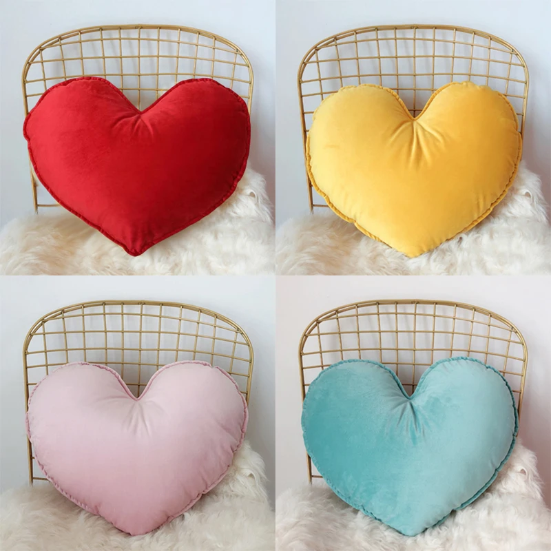 Heart Big Fluffy Cushions Catherine Lansfield Cuddly Heart Shaped