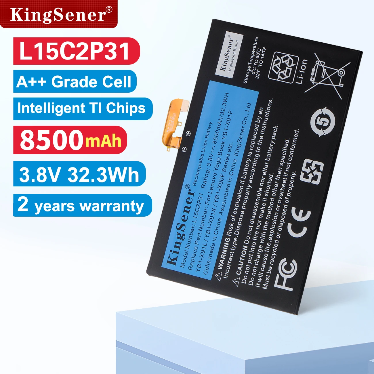 KingSener L15C2P31 8500mAh Laptop Battery For Lenovo Yoga Book YB1-X91F X91L X91X YB1-X90F YB1-X90L Series Tablet Battery