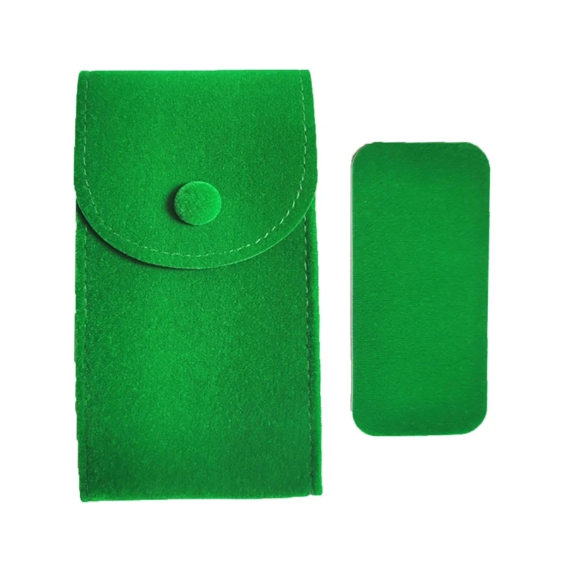 

Portable Velvet Watch Pouch Snap Buttons Watch Storage Bag Organizer Single Watch Travel Cases Protective Watch Box