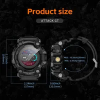LOKMAT ATTACK-GT Upgrade Sport Smart Watch Waterproof Bluetooth Calls Rugged Smartwatches Flashlight Fitness Tracker for Phone - Image 6
