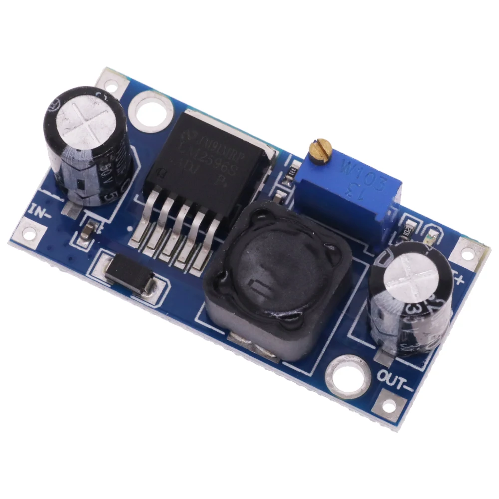 DIP LM2596S DC 벅 컨버터 조정 가능한 스텝 다운 모듈 24V 12V 5V 3V LM2596 3A 전원 공급 장치 출력 1.25V-30V
