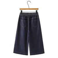 100KG Summer New Casual High Waiste Thin Lyocell Denim Capri Pants Plus Size Women Wide Leg Jeans 448 - Image 6