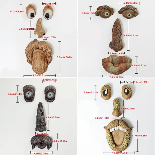 Új Világító Fa Arc Arcfajta Gyanta Dísz Kerti Dekoráció Figurák Tündérek Pixies Udvari - Image 6