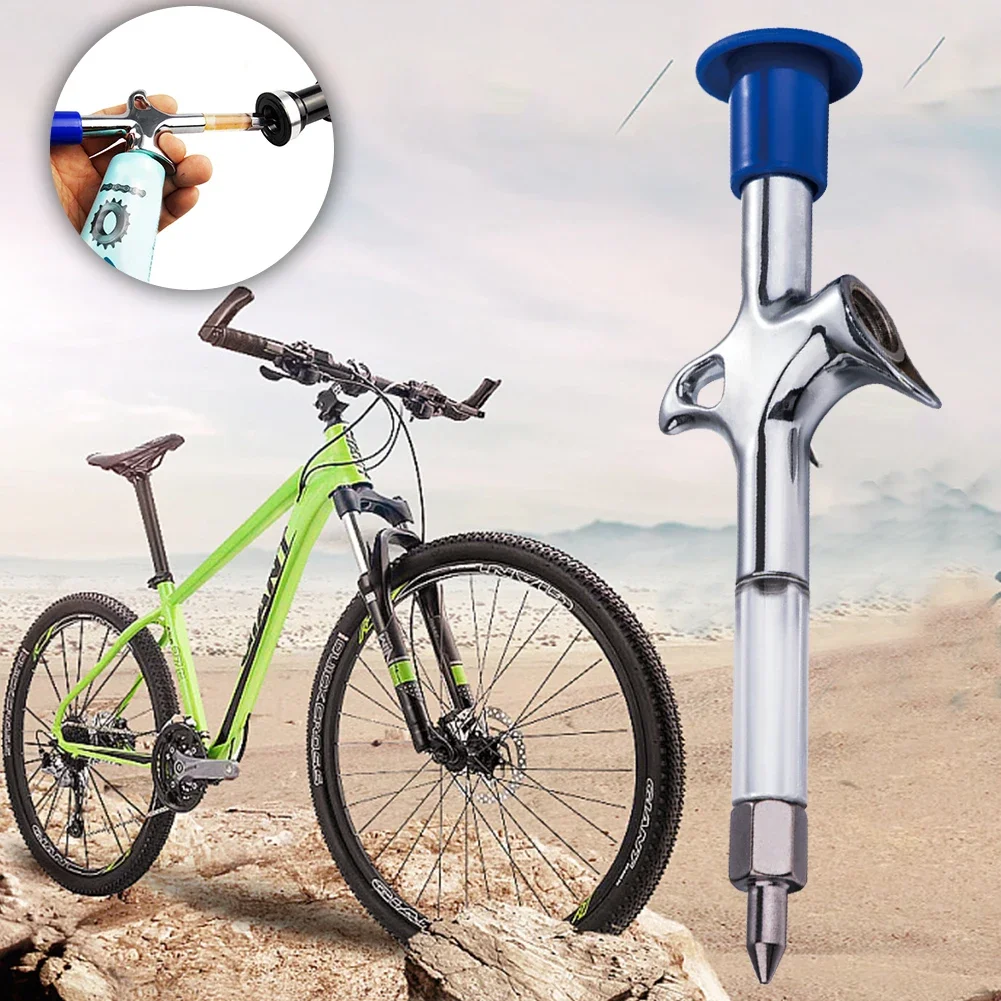 Bicycle Grease Injector Gun Bicycle Grease Gun Ergonomic Bike Lubricant Injector Bike Lubrication Tool for Bottom Bracket Pedal