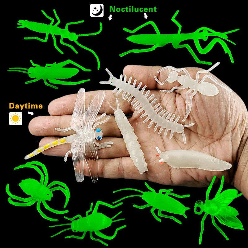 Action Figure Insect Spider Butterfly Fish Dinosaur Dog Cat Horse Figurine Farm Animal Model 12Pcs For Children Gift