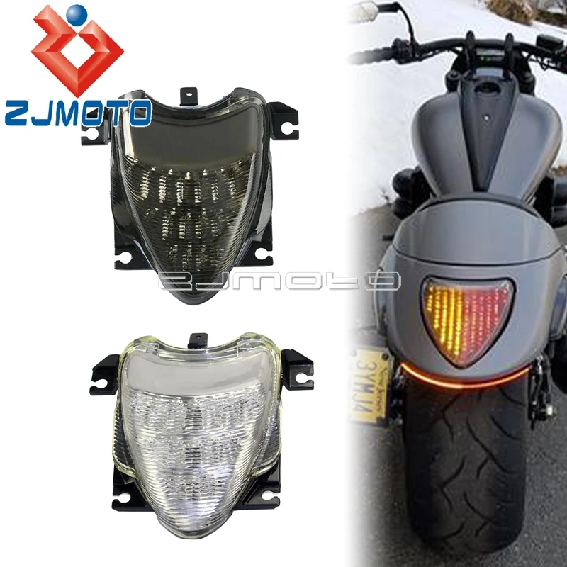 4X Motorcycle LED Front Turn Signal Running Light 2 In 1 3 In1 Turn Signal Brake Tail Lamp For Suzuki Boulevard M109r I.477269734 - Foto 8