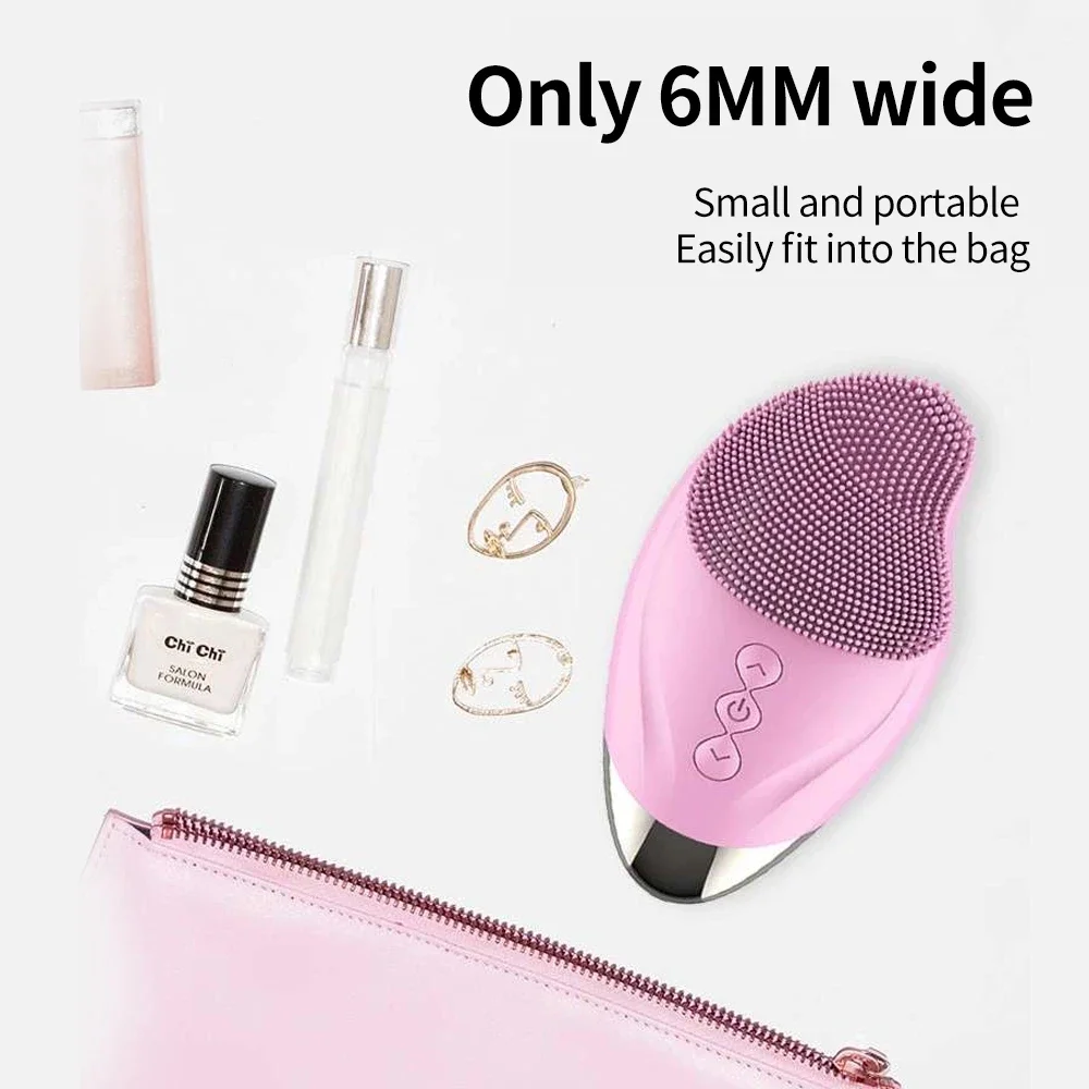Rechargeable Silicone Facial Cleansing Brush Eye Massage Tool Face Cleaner Deep Cleaning Pore Skin Health Care Device Waterproof images - 6