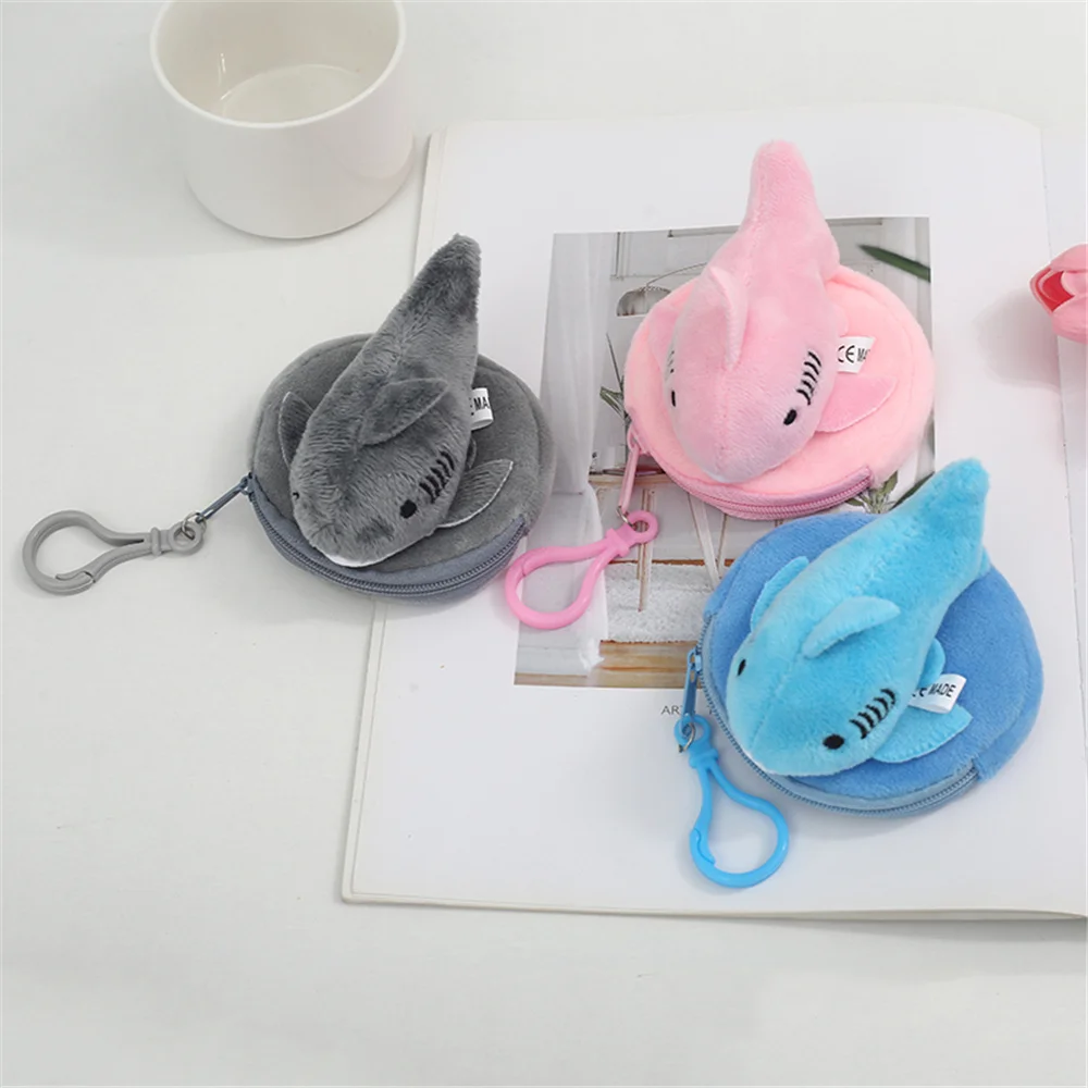 36개입 3가지 색상, 8CM 상어 인형 가방, 플러시 동전 지갑