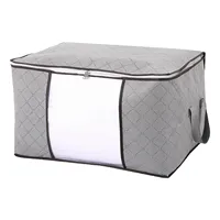 Zippered Storage Bag for Closet King Comforter Pillow Quilt, Bedding, Clothes, Blanket Organizers with Carry Handles Space Saver 1