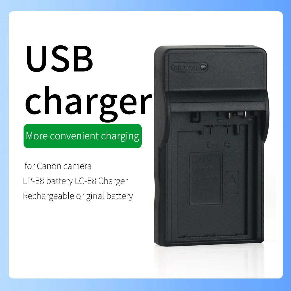 Per Canon Slr Camera Lp-E8 Lpe8 Batteria Lc-E8E Caricabatterie Eos 550D 600D 650D 700D Eos Kiss X4 X5 X6I X7I Eos Rebel T2I T3I T4I T5I
