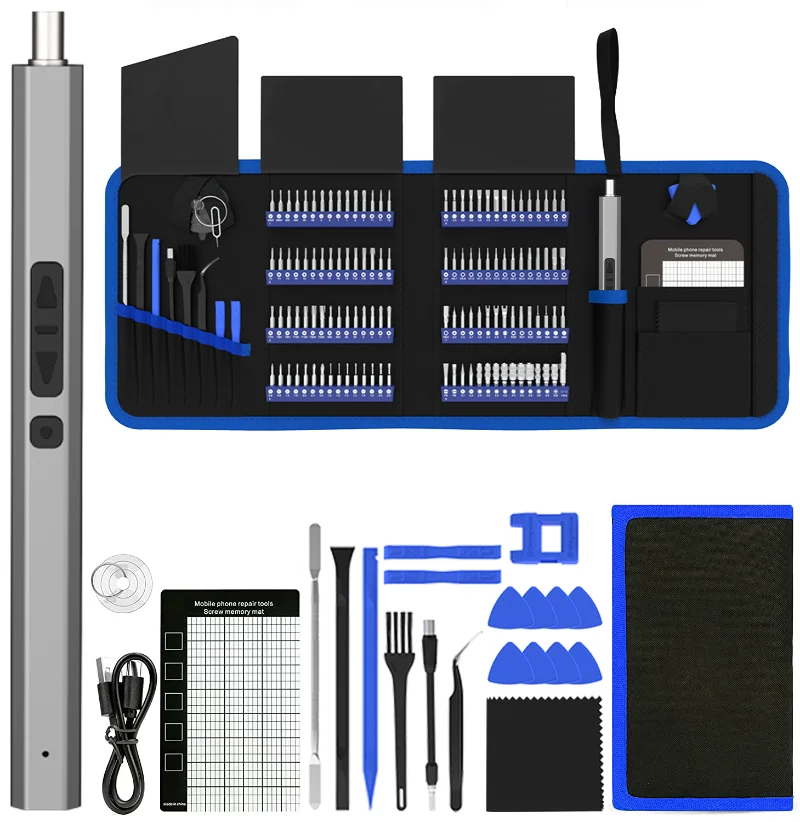 

Multifunctional Cloth Bag Electric Screwdriver Set 142-in-1 Mobile Phone Computer Repair and Demolisher