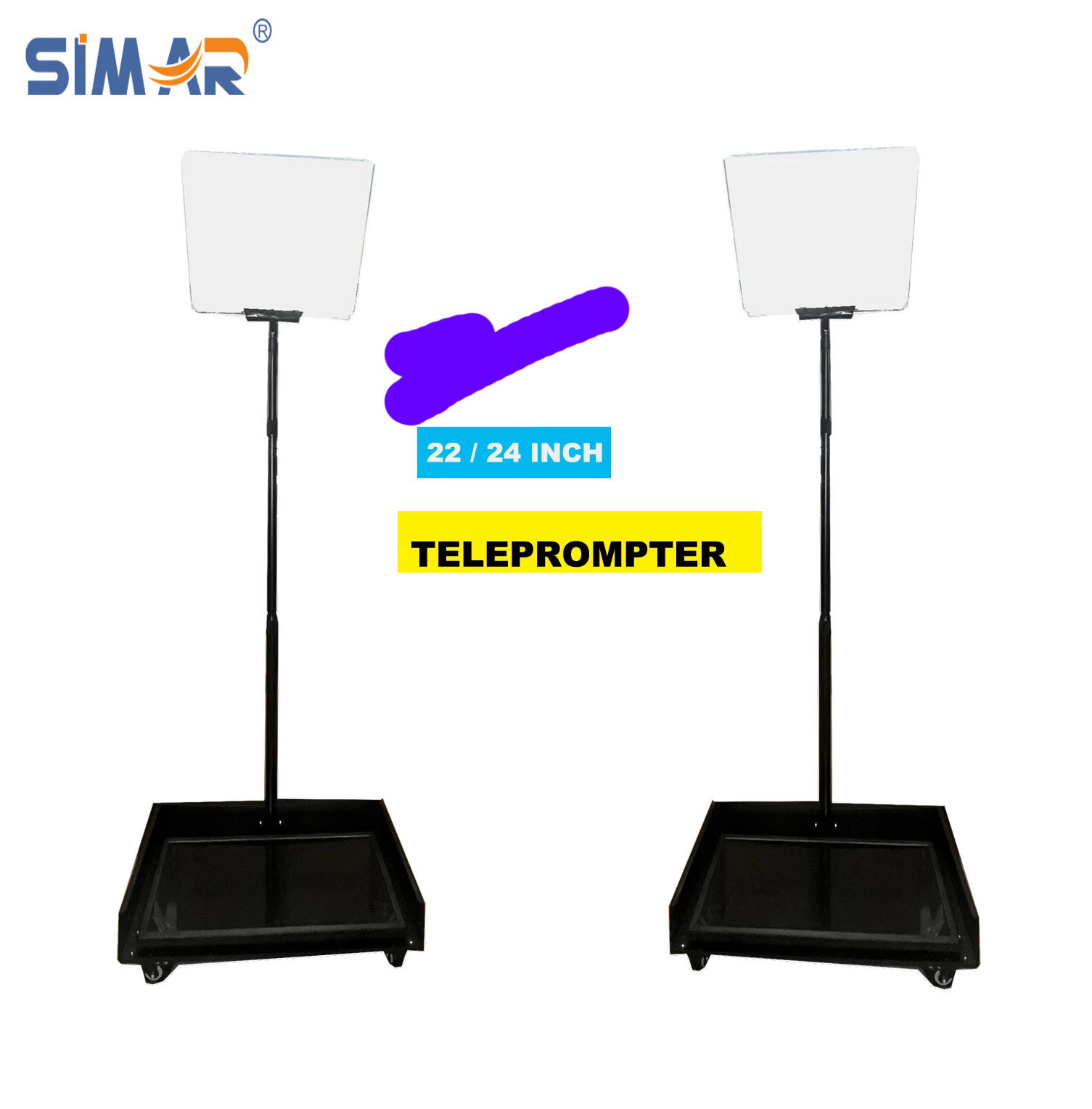 

Simar 24 Inch Self-Reversing Flip Monitor Speech Studio Presidential Prompter Teleprompter for Conference Speaker on Podium