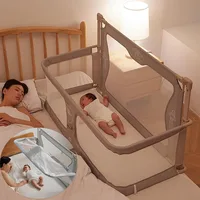3 in 1 Baby bassinets bedside sleeper, co sleeping bed for baby, for co sleeper for baby in bed, Portable Crib, breathable 1