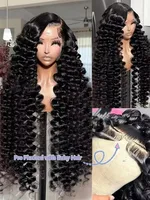 13x4 Hd dentelle frontale perruque lâche vague profonde bouclés cheveux humains 100% pré-plumé 13x6 vague d'eau avant perruques pour les femmes noires brésiliennes 3